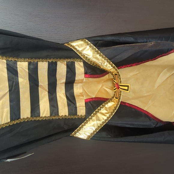 Teen Egyptian Queen Black and Gold Striped Dress Red Accents - Size 13-16 NWT - Picture 2 of 4